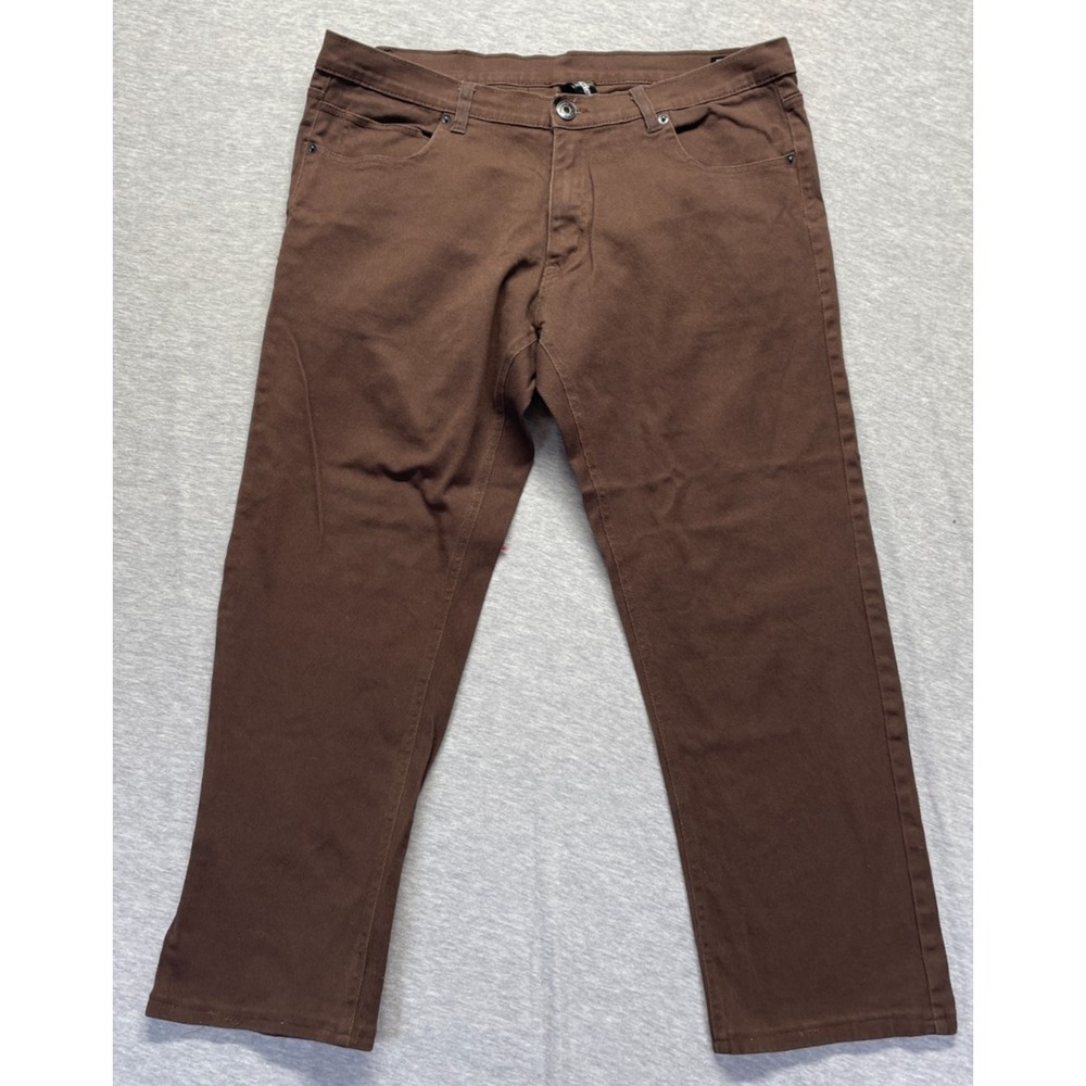 Urban Jeans Mens 34x30 Brown Denim Stretch Straight Leg Casual Everyday Wear